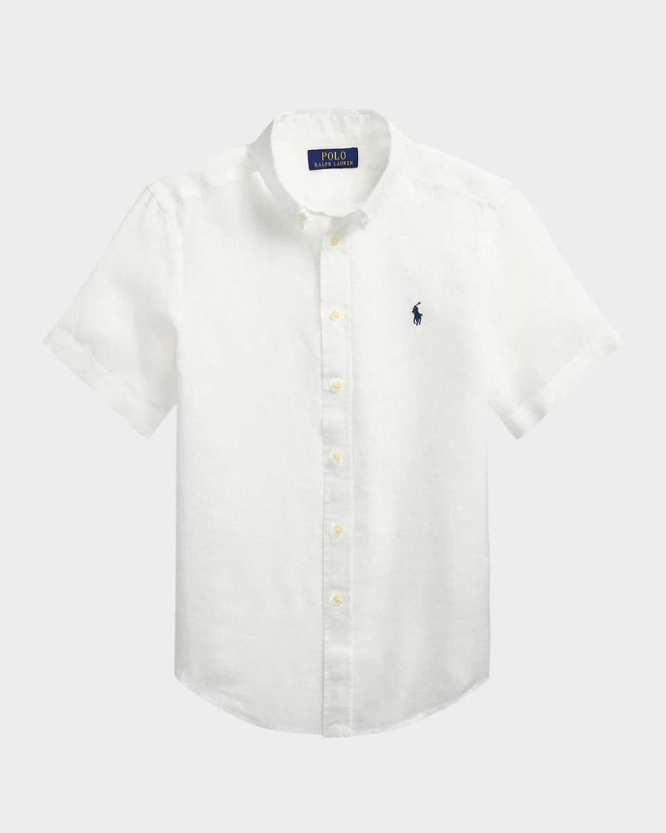Boy's Linen Sport Shirt, Size S-XL